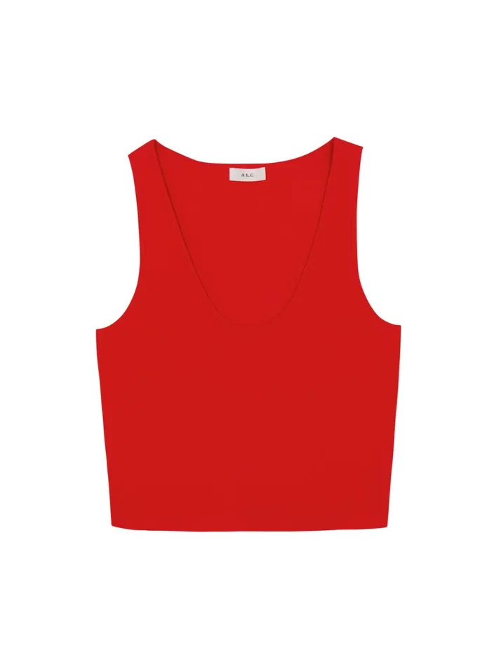 Women Knitwear ALC Cleo Knit Top Vibrant Red