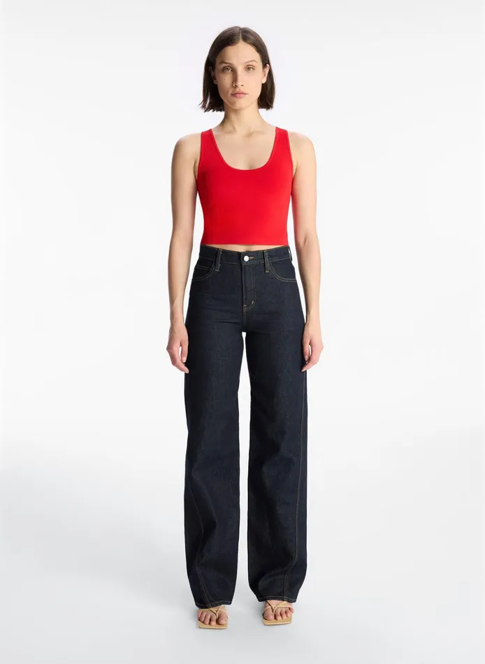 Women Knitwear ALC Cleo Knit Top Vibrant Red