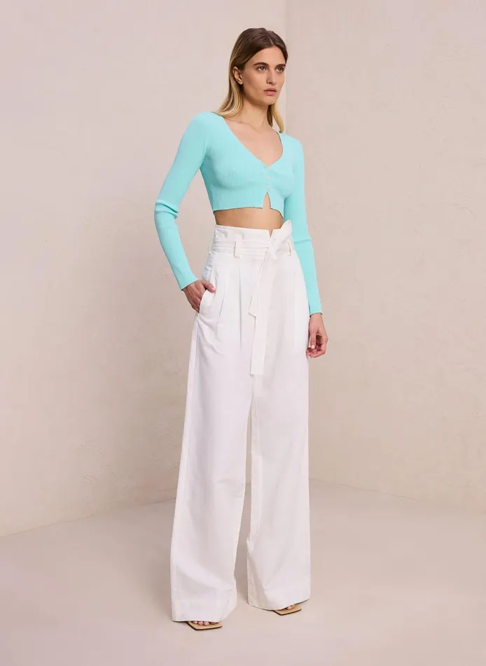 Women Knitwear ALC Hallie Ii Rib Knit Cardigan Summer Dew