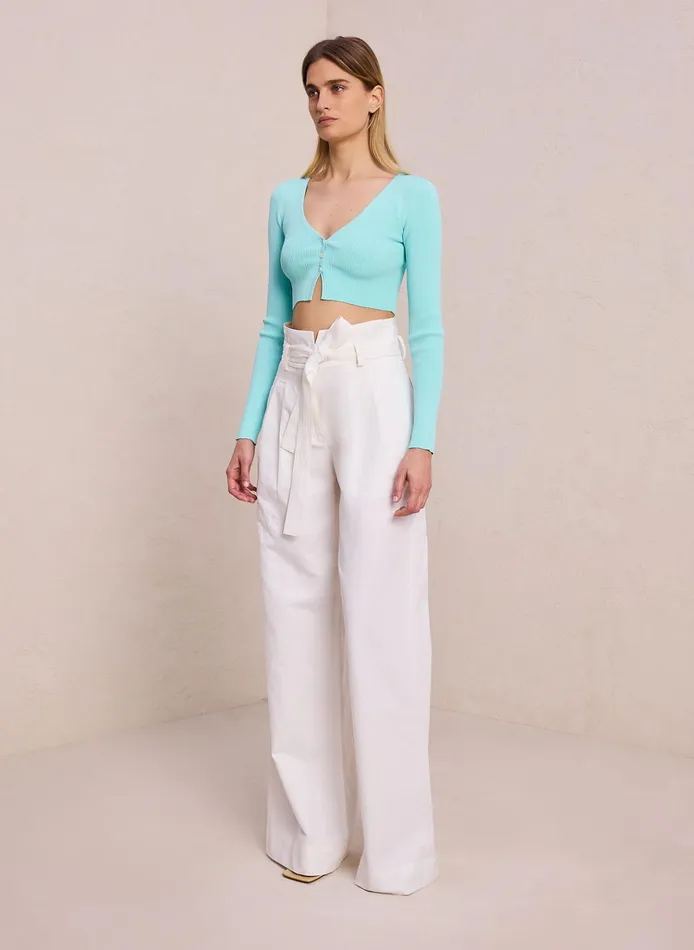 Women Knitwear ALC Hallie Ii Rib Knit Cardigan Summer Dew