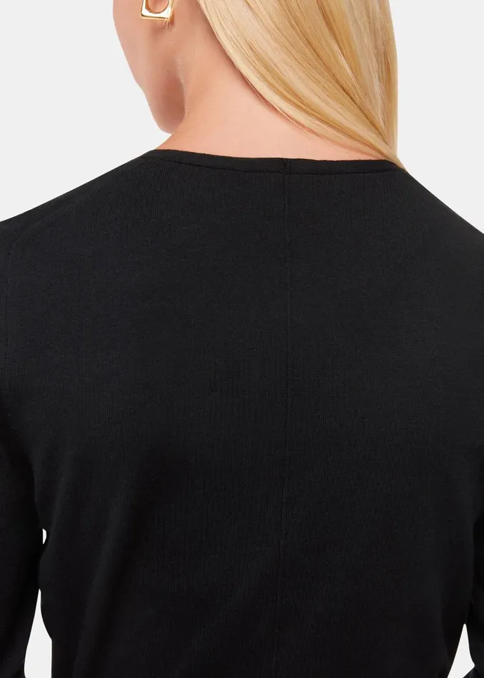 Women Knitwear and Cashmere Whistles Black Mila V Neck Knit