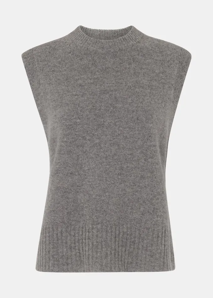 Women Knitwear and Cashmere Whistles Grey Wool Sleeveless Tank