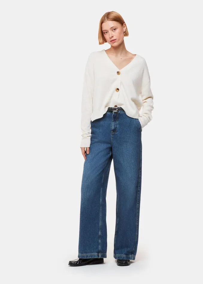 Women Knitwear and Cashmere Whistles Ivory Cashmere Cardigan
