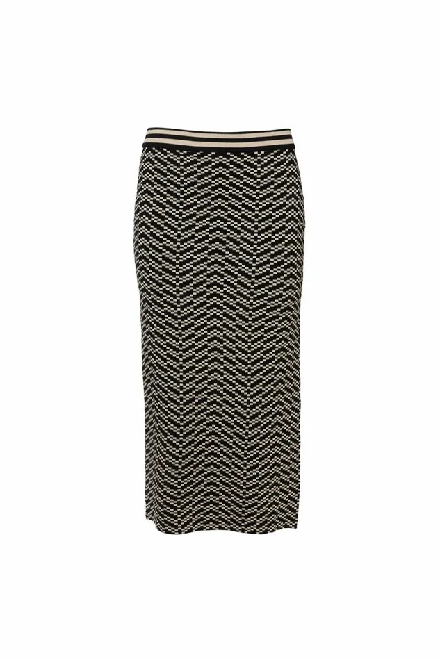 Women Knitwear DODO BAR OR Assa Skirt Black Combo