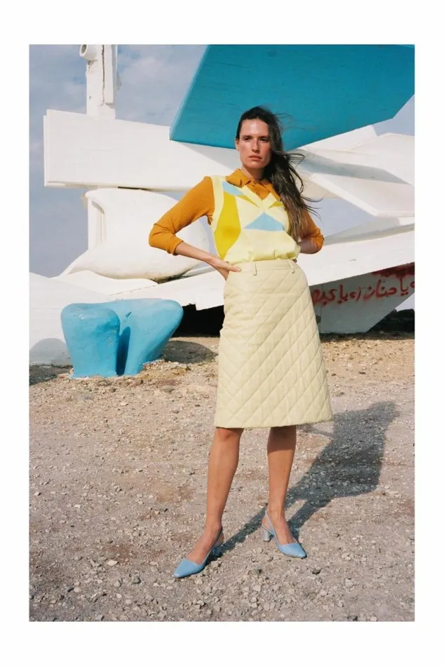 Women Knitwear DODO BAR OR Stav Sweater Vest Light Yellow Combo