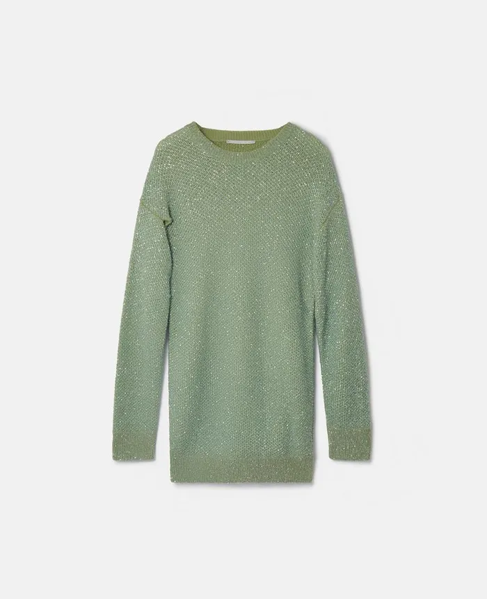 Women Knitwear Stella McCartney Sequin Cape Jumper Dress Mint
