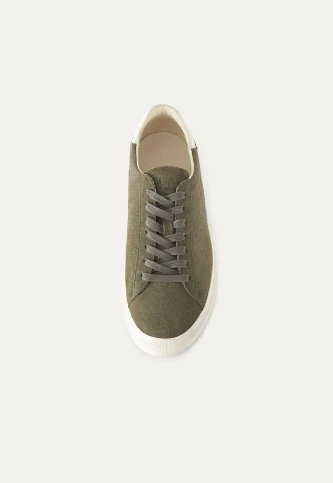 Women Laceup Trainers Olive Poetry Fashion Footwear
