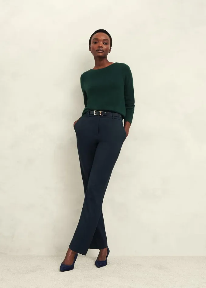 Women Larina Cashmere Jumper Hawthorn Green Hobbs Jumpers and Cardigans