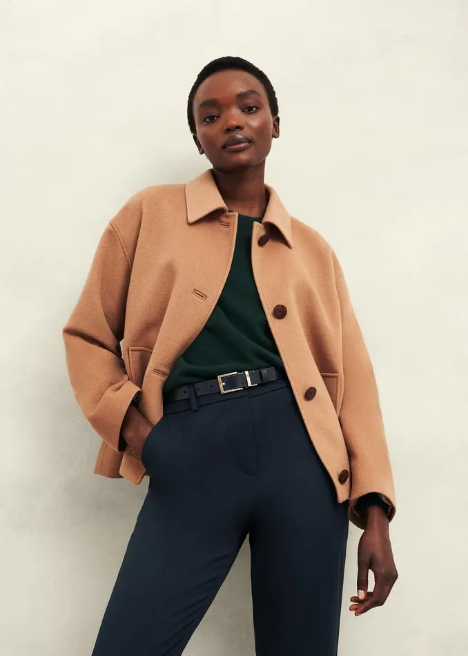 Women Larina Cashmere Jumper Hawthorn Green Hobbs Jumpers and Cardigans