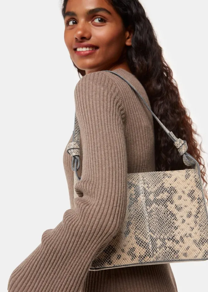Women Leather Whistles Multicolour Erica Snake Shoulder Bag