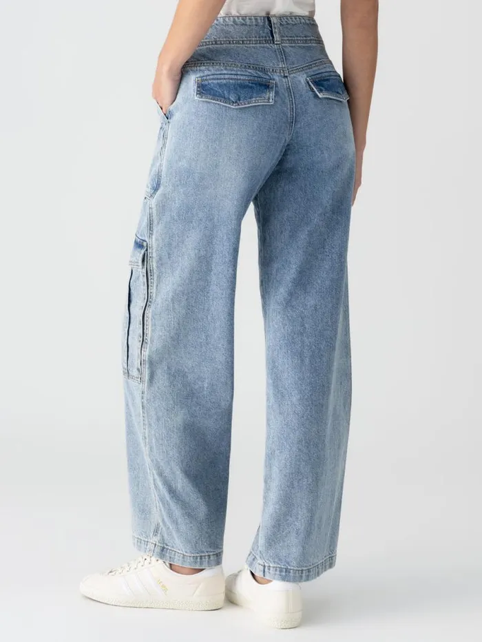 Women Level Up Standard Rise Denim Cargo Pant Digital Blue Sanctuary Clothing Denim Women Level Up Standard Rise Denim Cargo Pant Digital Blue Sanctuary Clothing Denim