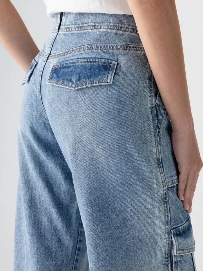 Women Level Up Standard Rise Denim Cargo Pant Digital Blue Sanctuary Clothing Denim Women Level Up Standard Rise Denim Cargo Pant Digital Blue Sanctuary Clothing Denim