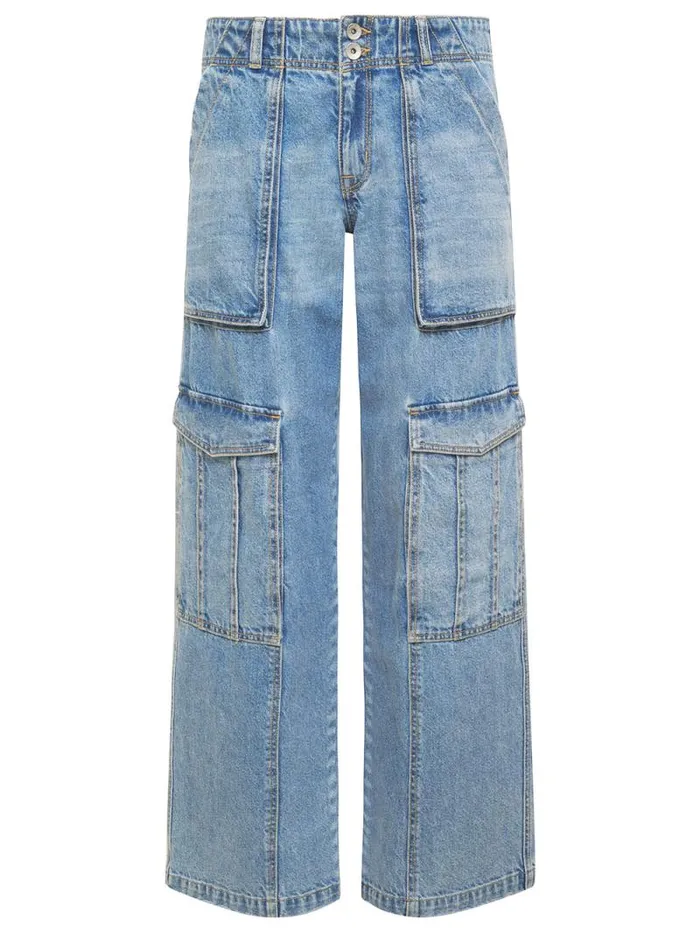 Women Level Up Standard Rise Denim Cargo Pant Digital Blue Sanctuary Clothing Denim Women Level Up Standard Rise Denim Cargo Pant Digital Blue Sanctuary Clothing Denim