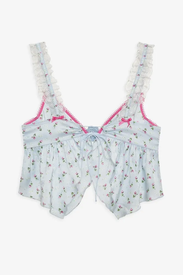 Women Lingerie For Love and Lemons Aurelia Sleep Top Blue Women Lingerie For Love and Lemons Aurelia Sleep Top Blue