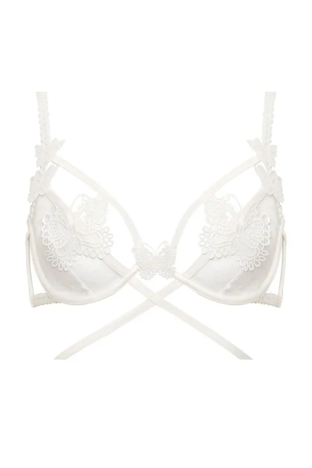 Women Lingerie For Love and Lemons Beaming Butterfly Applique Underwire Bra White Women Lingerie For Love and Lemons Beaming Butterfly Applique Underwire Bra White