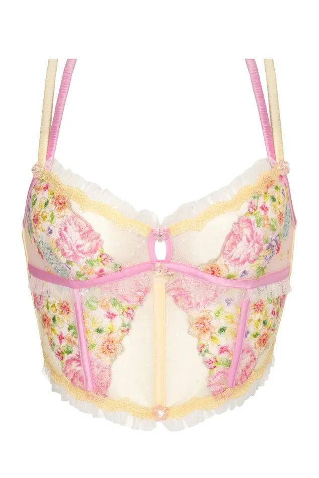 Women Lingerie For Love and Lemons Floral Frenzy Bustier Pink Women Lingerie For Love and Lemons Floral Frenzy Bustier Pink