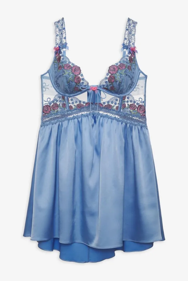 Women Lingerie For Love and Lemons Katara Slip Dress Blue Women Lingerie For Love and Lemons Katara Slip Dress Blue
