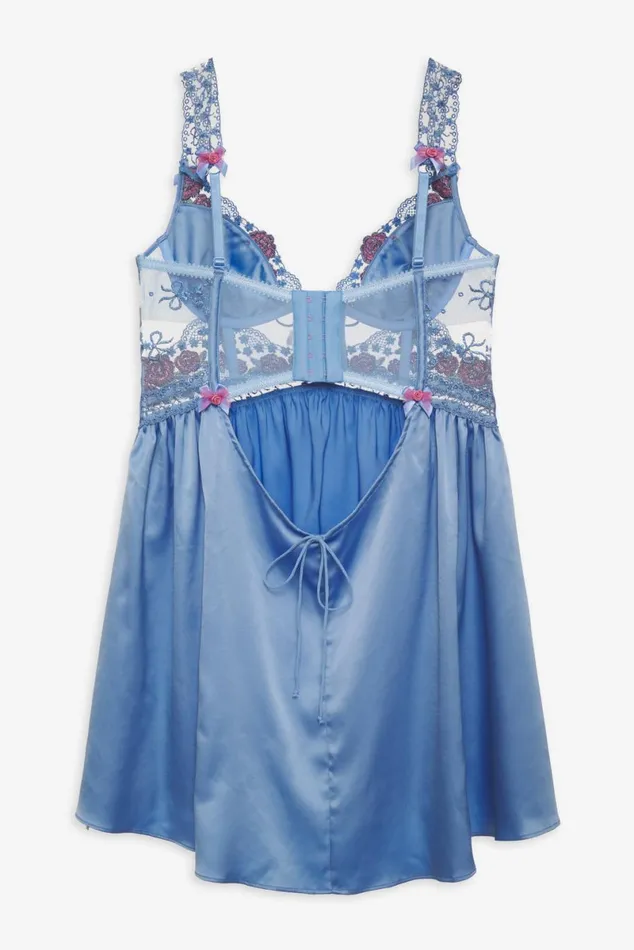 Women Lingerie For Love and Lemons Katara Slip Dress Blue Women Lingerie For Love and Lemons Katara Slip Dress Blue