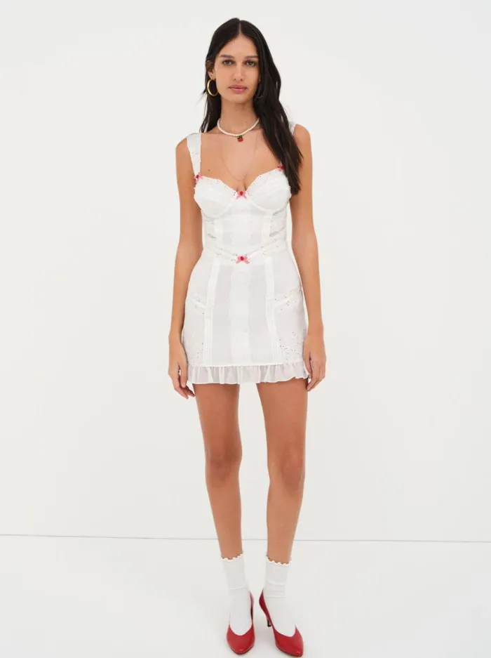 Women Lingerie For Love and Lemons Martha Slip Dress White Women Lingerie For Love and Lemons Martha Slip Dress White
