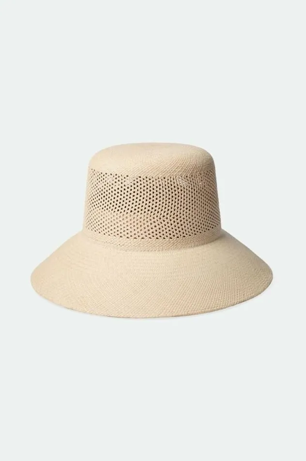 Women Lopez Panama Straw Bucket Hat Catalina Sand Brixton Straw Hats