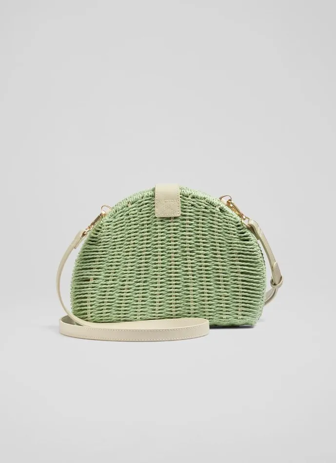 Women Lorena Green Wicker Shoulder Bag LKBennett CrossBody Bags Women Lorena Green Wicker Shoulder Bag LKBennett CrossBody Bags