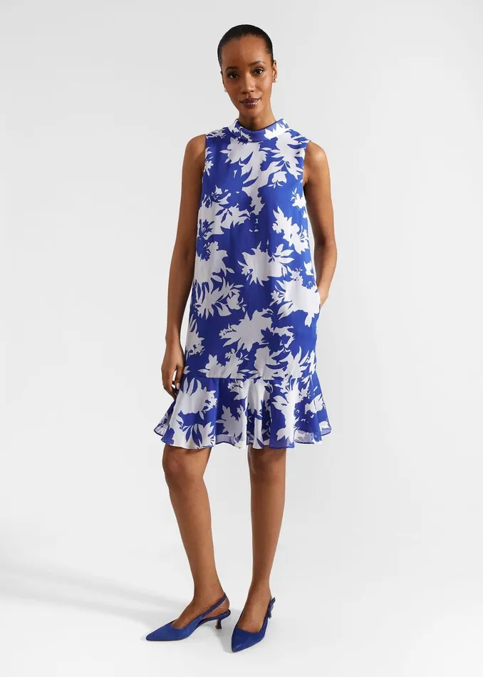 Women Madeline Dress Blue Ivory Hobbs Dresses and Jumpsuits