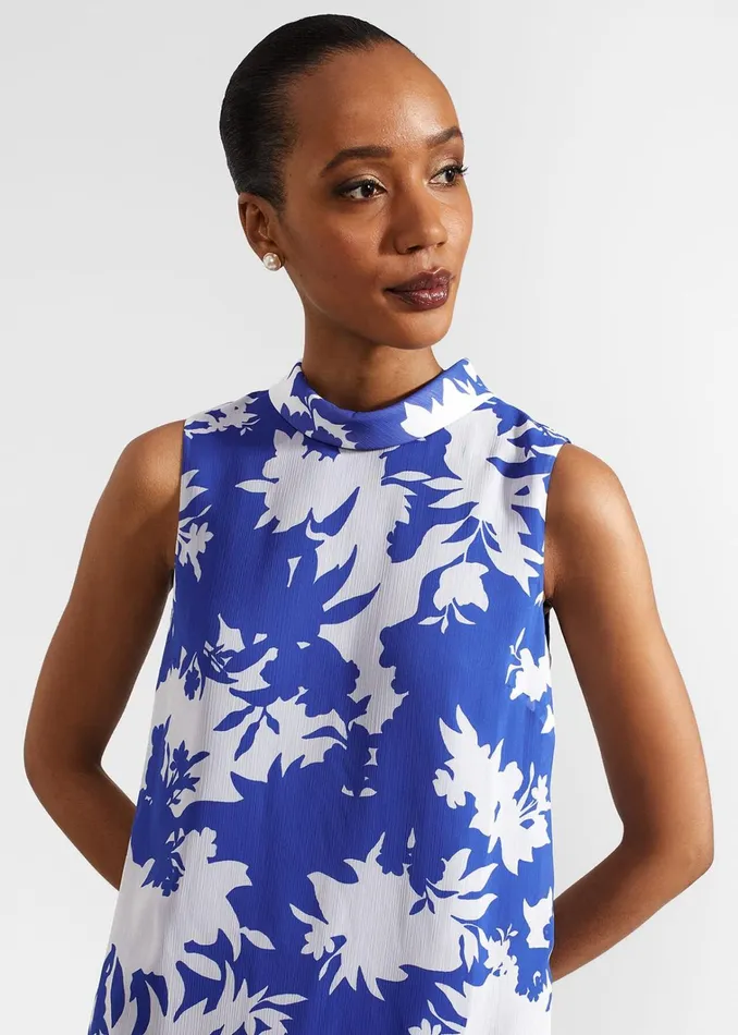 Women Madeline Dress Blue Ivory Hobbs Dresses and Jumpsuits