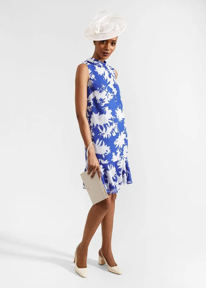 Women Madeline Dress Blue Ivory Hobbs Dresses and Jumpsuits