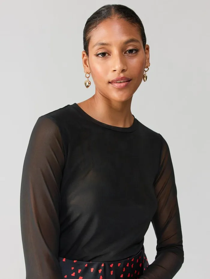 Women Main Squeeze Mesh Top Black Sanctuary Clothing Tees and Tops Women Main Squeeze Mesh Top Black Sanctuary Clothing Tees and Tops