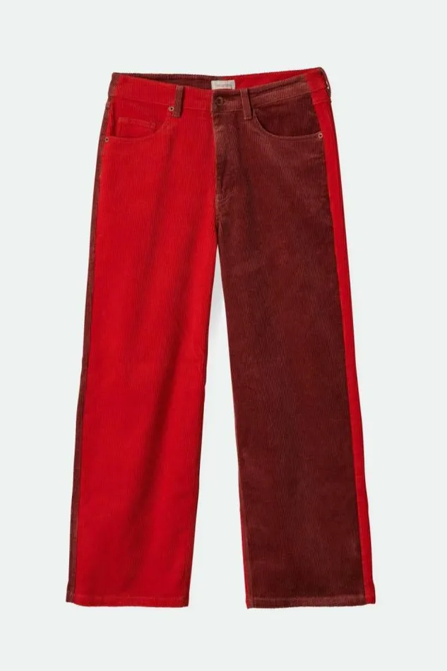 Women Margo Cropped 5Pocket Pant Cowhidemars Red Cord Brixton Pants