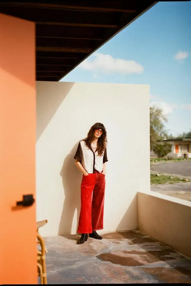 Women Margo Cropped 5Pocket Pant Cowhidemars Red Cord Brixton Pants