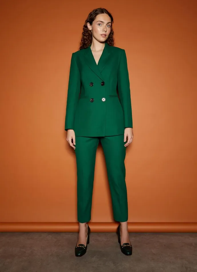 Women Mariner Green Blend Jacket With LENZING ECOVERO Viscose Green LKBennett Coats and Jackets