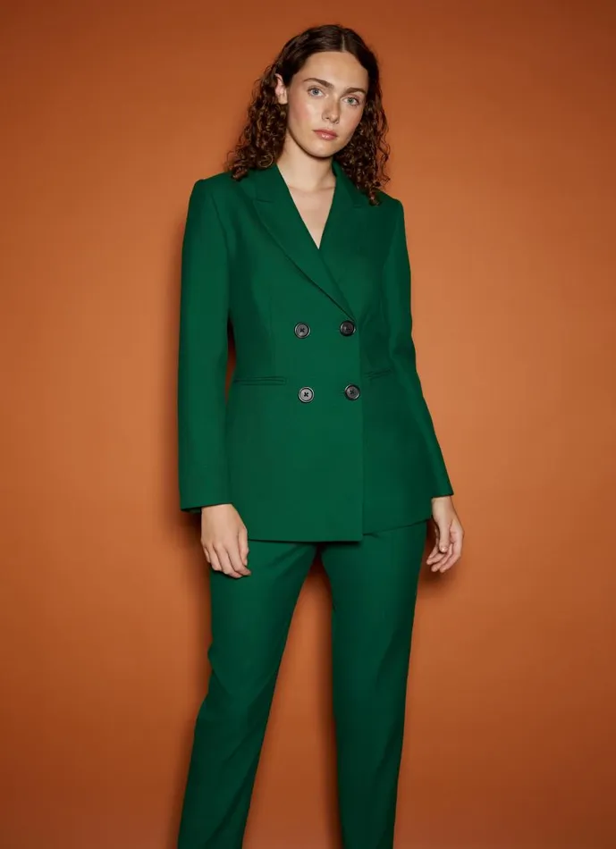 Women Mariner Green Blend Jacket With LENZING ECOVERO Viscose Green LKBennett Coats and Jackets