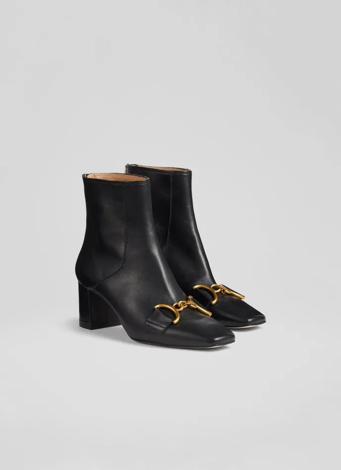Women Nadina Black Leather SnaffleDetail Ankle Boots Black LKBennett Boots Women Nadina Black Leather SnaffleDetail Ankle Boots Black LKBennett Boots