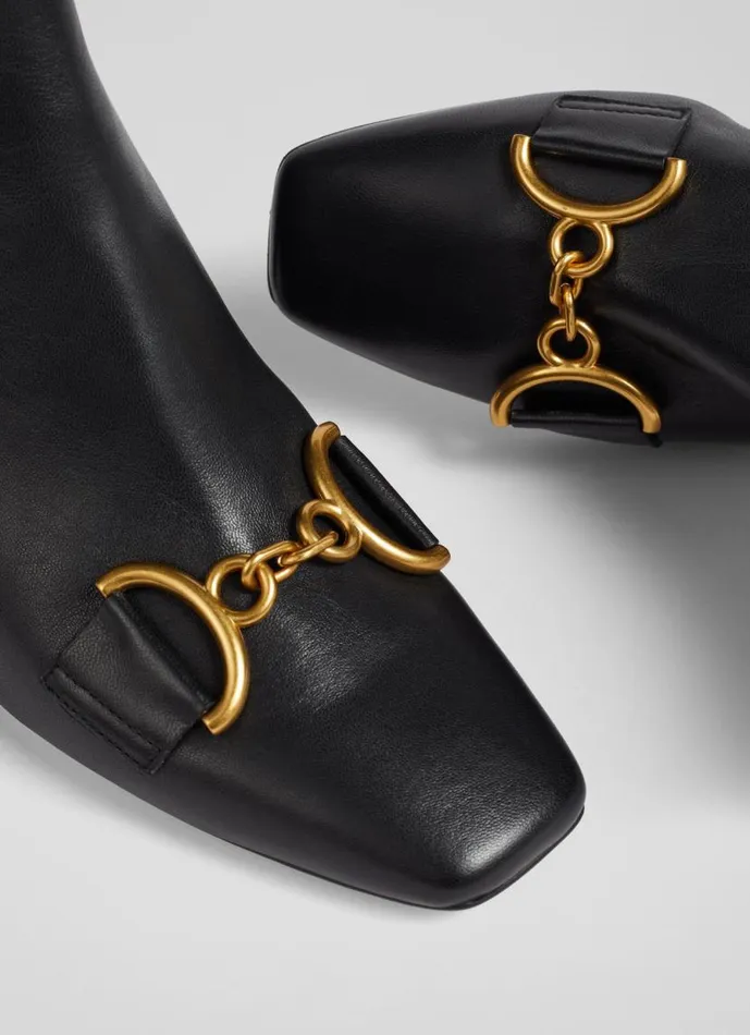 Women Nadina Black Leather SnaffleDetail Ankle Boots Black LKBennett Boots Women Nadina Black Leather SnaffleDetail Ankle Boots Black LKBennett Boots