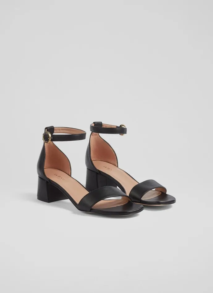 Women Nanette Black Leather Sandals Black LKBennett Sandals Women Nanette Black Leather Sandals Black LKBennett Sandals
