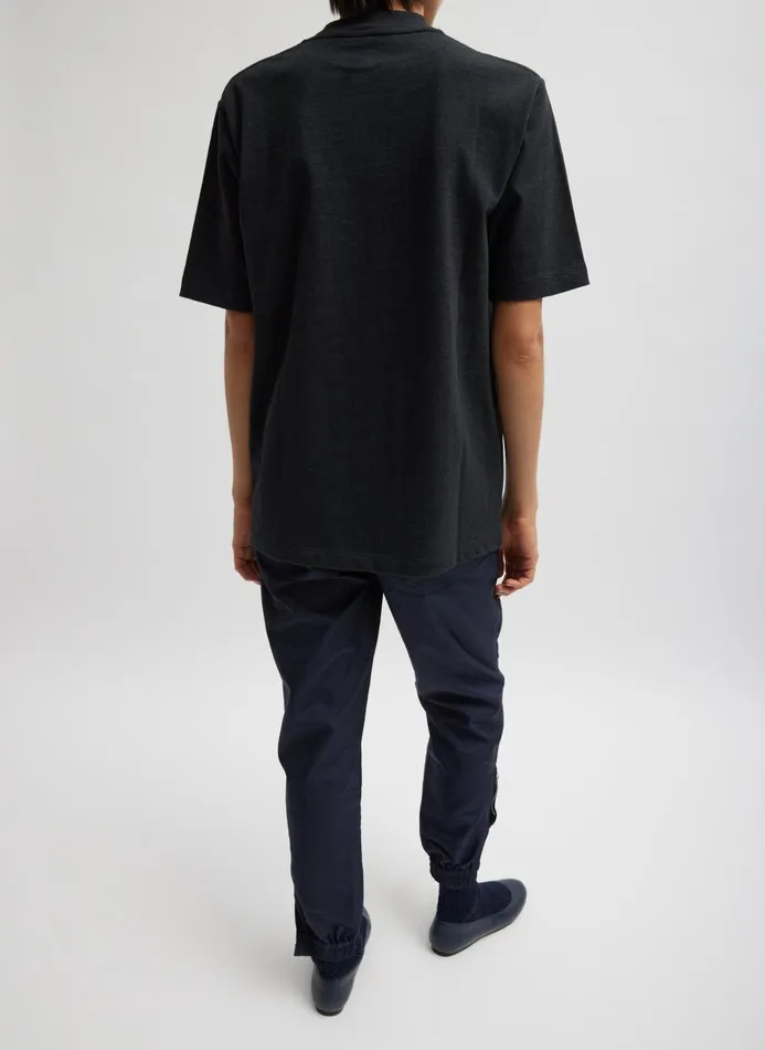 Women Pants and Shorts Tibi Crispy Nylon Kat Jogger Navy