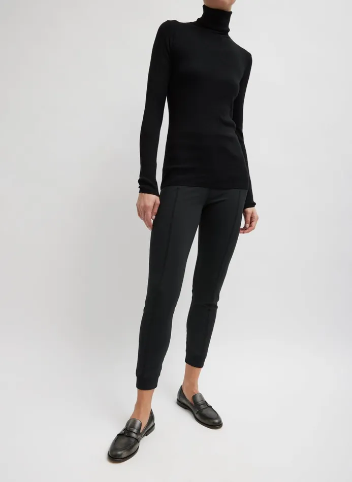 Women Pants and Shorts Tibi Scuba Legging Black