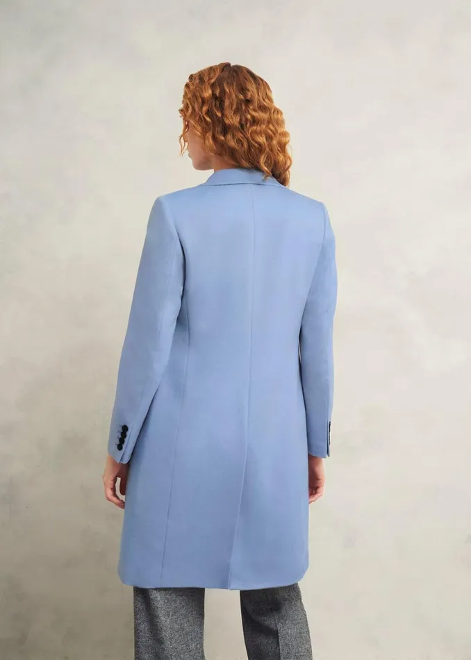 Women Petite Cavendish Wool Coat Pale Blue Hobbs Coats and Jackets