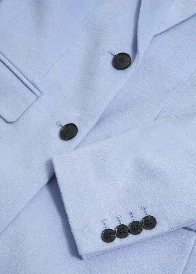 Women Petite Cavendish Wool Coat Pale Blue Hobbs Coats and Jackets