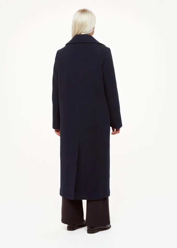 Women Petite Coats and Jackets Whistles Navy Petite Amalia Longline Coat