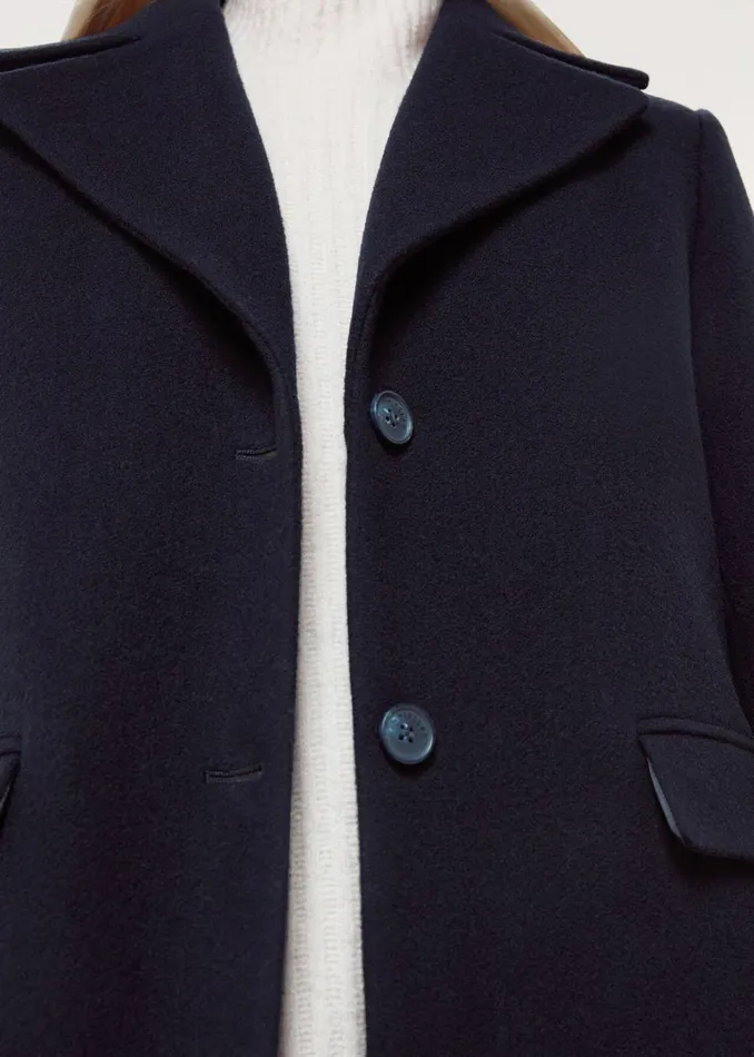 Women Petite Coats and Jackets Whistles Navy Petite Amalia Longline Coat