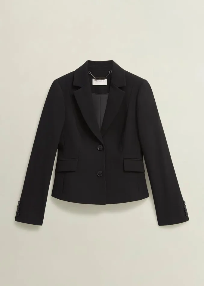 Women Petite Maya Jacket Black Hobbs Coats and Jackets