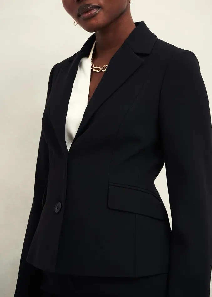 Women Petite Maya Jacket Black Hobbs Coats and Jackets