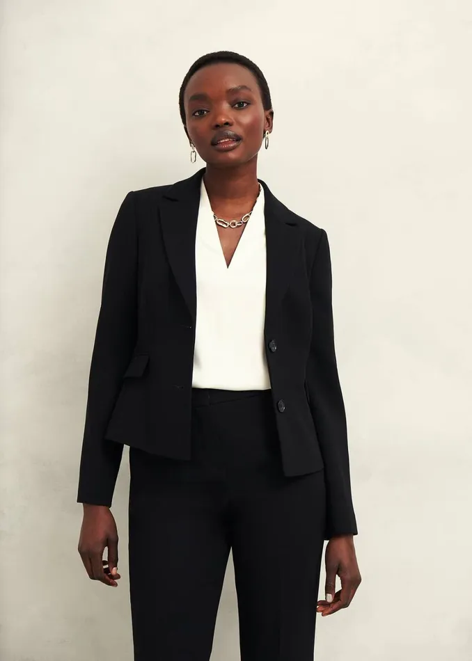 Women Petite Maya Jacket Black Hobbs Coats and Jackets