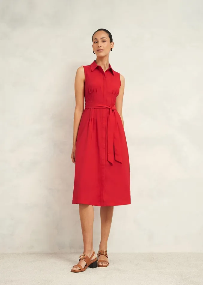 Women Petite Sandra Dress Begonia Red Hobbs Dresses and Jumpsuits