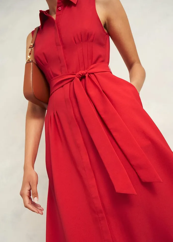 Women Petite Sandra Dress Begonia Red Hobbs Dresses and Jumpsuits