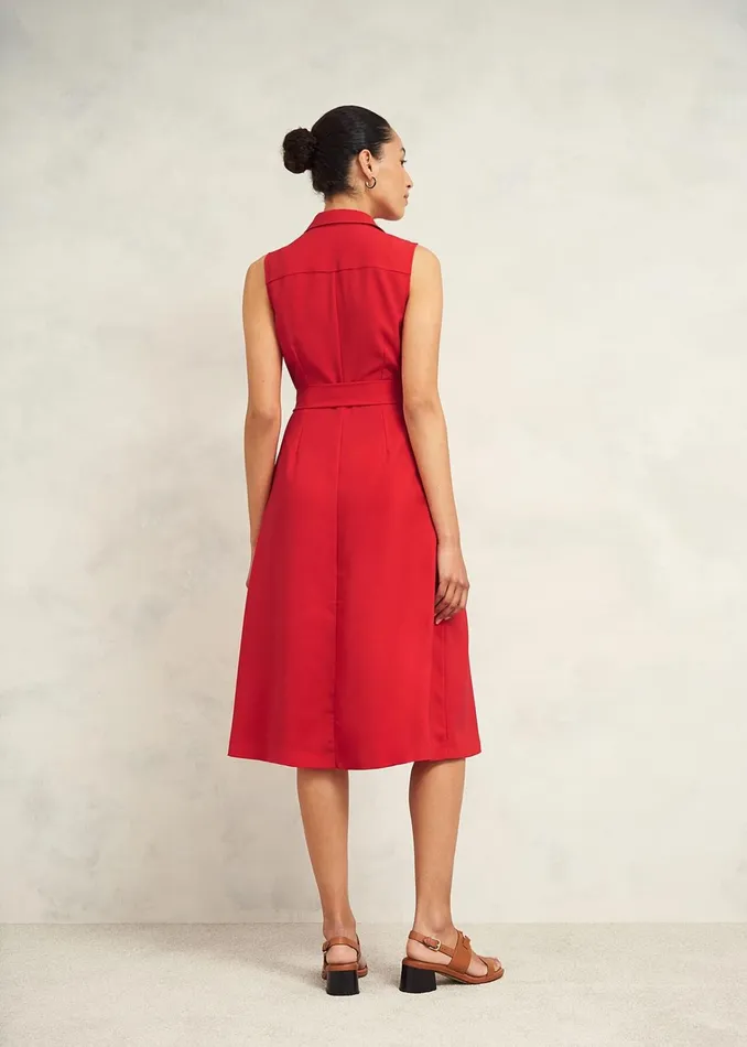 Women Petite Sandra Dress Begonia Red Hobbs Dresses and Jumpsuits