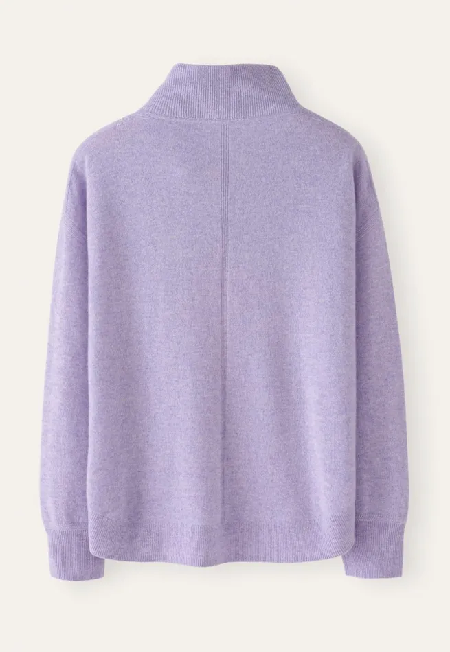 Women Pocketdetail Sweater Soft Lavender Poetry Fashion Sweaters