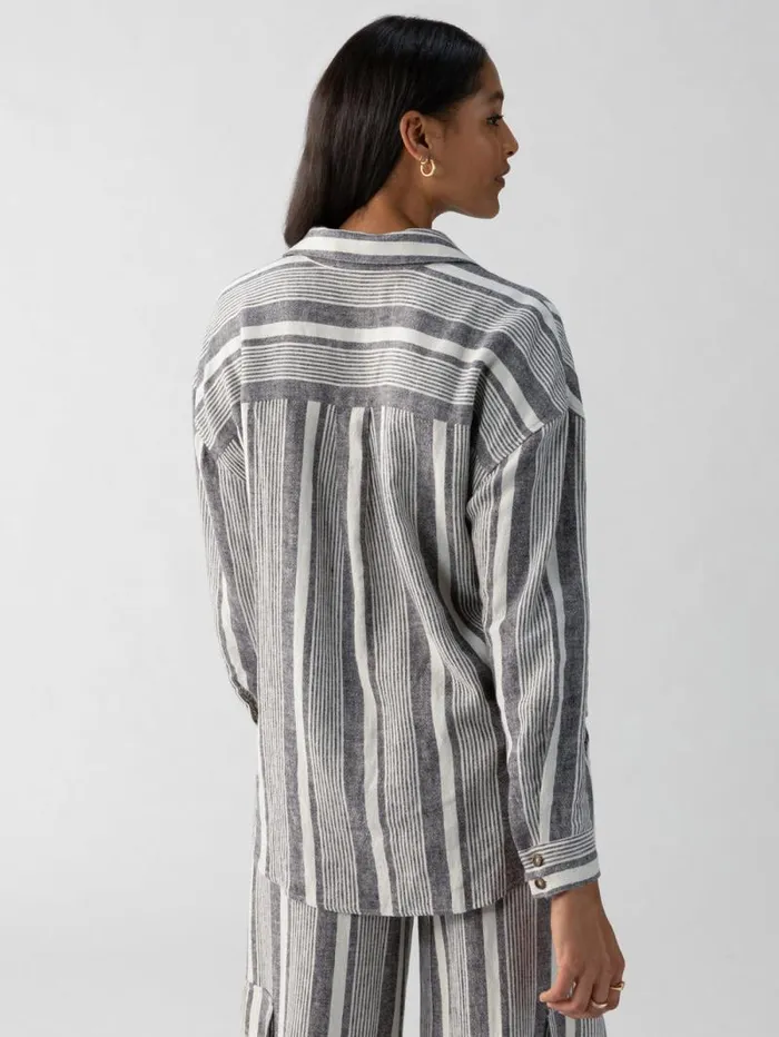 Women Pocket Shirt Variegated Stripe Sanctuary Clothing Tees and Tops Women Pocket Shirt Variegated Stripe Sanctuary Clothing Tees and Tops
